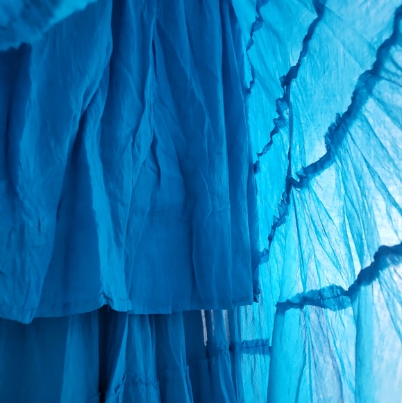 Indian Tropical Fashion FREESIZE 100% COTTON Multi Layered Skirt - Picture 5 of 6